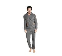 Moda Egidio Navigare Tuta-Pigiama in Pile Polar Fleece con Zip per Uomo (IT, Numero, 50, Regular, Regular, 731 Grigio Fumo)