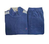 Moda Egidio Navigare Tuta-Pigiama in Pile Polar Fleece con Zip per Uomo (IT, Numero, 52, Regular, Regular, 1934 Oceano)