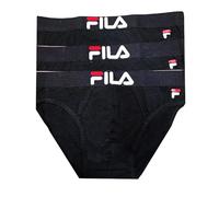 Moda Egidio Slip Uomo Fila Set 3 pz Cotone Elasticizzato Vari Modelli (IT, Testo, M, Regular, Regular, 5160 Nero)