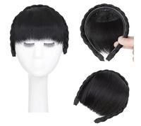 Moda Fascia for capelli con treccia, fascia for capelli con frangia sintetica e fermagli for capelli da indossare ogni giorno Per appuntamenti(#1)