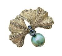 Moda Fascino Spilla Pin Moda Gingko Foglia Spilla Bella Distintivo Lega Texture Per Usura Quotidiana O Regalo Dare Elegante Ginkgoes Foglia Gioielli, Taglia unica, come descritto