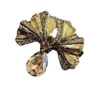 Moda Fascino Spilla Pin Moda Gingko Foglia Spilla Bella Distintivo Lega Texture Per Usura Quotidiana O Regalo Dare Elegante Ginkgoes Foglia Gioielli, Taglia unica, come descritto
