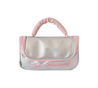 Moda Fiocchi Cosmetici Organizzati Portatile Viaggio Toiletry Storage Pouch Borse Elegante Borsa per Trucco per gli Appassionati di Bellezza Organizzatore di Trucco Coreano, Argento, Bellezza di massa