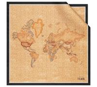Alviero Martini Prima Classe – Foulard Geo in seta Nero 70 x 70 cm