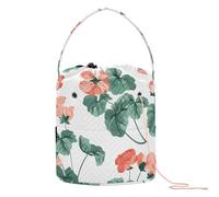 Moda Geranio Fiore Menta Viaggio di Stoccaggio Portatile di Lavoro A Maglia Crochet per Ferro Porta Aghi Bolsa para hilos de