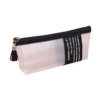 Moda Griglia Matita Custodia Trasparente Griglia Zipper Matita Borsa per Studente Recensione 1 PZ Durevole e UtilePratico e attraente