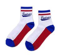 Moda Harajuku Cotton Letters Stripe Skateboard Unisex Coppia Calzini sportivi - Nero Creativo e utileBellissimo design.