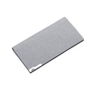 Moda ID Lungo Portafoglio Hasp Tela Tinta Unita Uomini Open Purse Multiple Card Slots Clutch Bag If I Could Give You One Gift Wallet, Grigio, Taglia unica