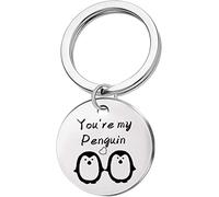 Moda in acciaio inossidabile, sei il mio pinguino portachiavi regalo di coppia. Durabilità