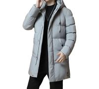 Moda invernale Gioventù Medio E Lungo Vestiti Versione Degli Uomini Popolare Pane Giù Cotone Addensato Cappotto Caldo, Grigio, 6X-Large