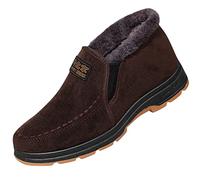 Moda Inverno Uomini Stivali Da Neve Degli Uomini Casual Scarpe Da Neve Camoscio Stivaletti Slip On Stivali Invernali Con Pelliccia Calda Foderato Scarpe Impermeabili Per Gli Uomini Trekking Boot, A