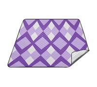 Moda Lavanda A Scacchi Impermeabile Spiaggia Necessities XXL Picnic Spiaggia Coperte Impermeabile Sabbia per la Famiglia Picnic Articoli manta para la playa