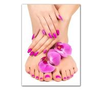 Moda Manicure Unghie Piedi Colorate Poster Stampe Tela Pittura Arte Murale Immagini per Salone di Bellezza Arredamento Moderno Stanza- 50x70cm Senza Cornice