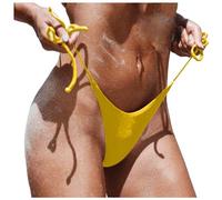 Moda Mare Donna Slip Bikini a Perizoma con Laccetti Tanga Bottom Donna Bikini Perizoma Brasiliano Nuoto Tronchi Sexy Gamba Alta Costumi da Bagno Chic Tanga da S M L