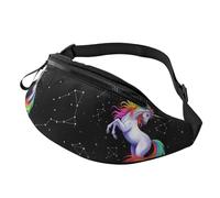 Moda Marsupi Sportivo Constellation Galaxy Starry Night Stars Rainbow Horse Sea Marsupi A Tracolla Multiuso Tattica Militare Borsello Per Jogging Passeggiate Uomo 14X35Cm