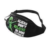 Moda Marsupi Uomo Aliens Don'T Believe In You Either Marsupi Portasoldi Resistente Fanny Pack Bag Per Concerti Ciclismo Jogging 14X35Cm