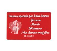 MODA MavillA una tessera speciale in acciaio amore, maestra, maestro, collega, colleghe, mamma, papà, portafortuna Idea Regalo Originale per ogni occasione, confezione regalo inclusa (Amore x lei)