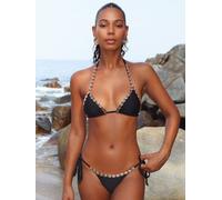 Moda Minx Top bikini a triangolo nero Moda Minx Seashell Shores Deauville con dettagli in metallo e bordo a conchiglia. xlarge Nero