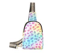 moda moda arcobaleno leopardo stampa crossbody fionda borse moda per le donne crossbody per escursioni, Stampa leopardata arcobaleno alla moda