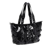 Moda Moto Punk Rivetti Grande Capacità PU Borsa A Tracolla Croci Fasciatura Legami Ascellare Borsa Borsa A Tracolla Pendolari, Nero , One Size