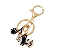 Moda Musica Gatti Portachiavi Nota Musicale Gatti Pianoforte Portachiavi Creativo Borsa Fascino Borsa Charm Amanti Regalo Nota Portachiavi Portachiavi Borsa Auto Per Decorazione, B