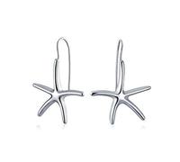 Moda Nautico Spiaggia Tropicale Grande Stella Marina Orecchini Pendenti Per Le Donne Gancio Di Pesce Filo Placcato Argento