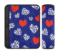 Moda Navy Blue Heart Leopard 2 pz Accessori per la Vostra auto Più Comfort Guida per Borsa accessori para carro