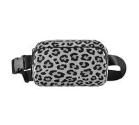 Moda Nero Grigio Leopard Print Moda Cross Body Bag Belt Pack per donna d'affari Mini con Cinghia Regolabile per Allenamento Corsa Escursionismo bolsas de cintura para mujer