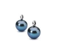 MODA Orecchini Gocce di Perla Pavone Rotonde TROLLBEADS Donna - TAGEA-00096