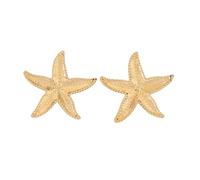 Moda Oro Colore Simulato Stella di Mare Orecchio Orecchini Per Le Donne Squisito Piccola Stella Orecchino Estivo Spiaggia Gioielli Quotidiani, 1.0*1.0*1.0