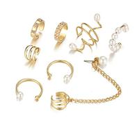 Moda Oro Foglie Polsino Dell'orecchio Nero Non-Piercing Ragazza Orecchini A Clip per Le Donne Falso Cartilagine Orecchino Polsino Gioielli di Tendenza Regalo Attractive Design