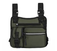 Moda Oxford Panno Gilet Outdoor Sport Ciclismo Borsa Escursionismo Petto F0s4 Borsa Petto All'aperto Borsa Sport Chill Mountain, Verde, 9.06*9.84*1.57in