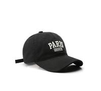 Moda Parigi Romantico Berretto da Baseball Uomo Donna Retro Sport Esterno Casual Sole Cappello, Nero , M