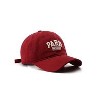 Moda Paris Romantico Berretto da Baseball Uomini Donna Retrò Sport All'aperto Casual Sole Cappello, rosso, M