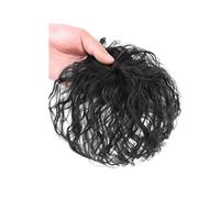 Moda Parrucca sintetica 3D con frangia, parrucca di ricambio invisibile con clip in frangia Per appuntamenti(Natural black)