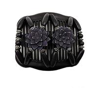 Moda Pettine Magico Flessibile Capelli Perline Elasticità Doppio Bead String Morsetto Strumenti Accessori Nero Lavorazione Moda