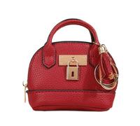 Moda Piccola Moneta Portafoglio Portachiavi Robusto Pelle PU Piccolo Cosmetic Bag Per Mappa Delle Donne E Organizzatori Cavi Sacchetto Cerniera, rosso, taglia unica