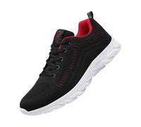 Moda Primavera ed Estate Uomini Scarpe Sportive Fondo Piatto Leggero Mesh Traspirante Confortevole Tinta unita Caratteristiche semplici: Scarpa Uomo Casual, Rosso, 39 2/3 EU