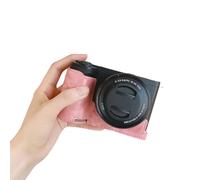 Moda PU Pelle Mezza Copertura Della Borsa Custodia Per ZVE10 II Ideale Per Viaggi Blogger E Gli Appassionati di Fotografia Protezione Della Macchina Fotografica