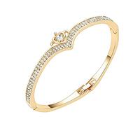 Moda Ragazza Popolare Oro Rosa Anello Del Braccialetto Europa E Gli Stati di Modo A Forma Di Cuore Incrostato Corona Bracciale Versione Coreana Dei Monili per, Misura unica, Metallo, Nessuna pietra