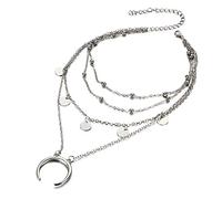 Moda retrò Multi-Strato Catena Pendente Perline Luna Bohemien Lunga Collana Girocollo Creativo e utile Practical Treatment