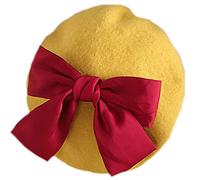 Moda Rosso Bowknot Elegante Cappello Ottagonale Selvaggio Pittore Figlia Regali Per Casual Compleanno Festival Raccolta Cappelli Ottagonali Per Donne Uomini Ragazze