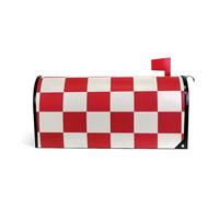 Moda Rosso e Bianco Scacchiera Copertura Decorativa cassetta postale per l'inverno carino memoriale giorno mailbox copre magnetico dimensioni standard copertura para buzon