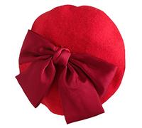 Moda Rosso Grande Bowknot Bel Pittore Cappello Bambini Ottagonale Regali Per Il Ringraziamento Capodanno San Valentino Cappelli Ottagonali Per Le Donne Uomini Ragazze