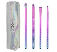 Moda Royal & Langnickel - Set di 5 pennelli da trucco con custodia, include pennello, pennello, sfumatura e sfumatura angolata, rosa