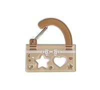 Moda Sacchetto Acrilico Clip Charm Multi Funzionale Gancio Decorativo Creativo Portachiavi Portachiavi Per Accessori Chiave Fumetto Gancio, Milk Tea Color
