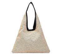 Moda Signore Donne Borse A Spalla Ascellare Bolsa De Woven Borsa Casual Grande Capacità Borsa Da Spiaggia Auto Tasca Netta Borsa Titolare tra i Sedili, bianco, Taglia unica