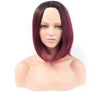 Moda sintetica capelli corti cosplay rossi parrucca diritti lisci