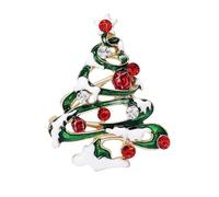 Moda smalto strass albero di Natale spille, cappotto donna & abbigliamento distintivi, gioielli accessori, 1.0*1.0*1.0