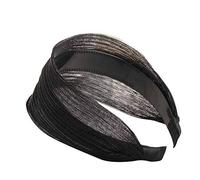 Moda Solido Seta Semplice Hairband Donne Capelli Testa Cerchio Ragazze Fascia per Capelli Sottile Delle Donne, Nero , Taglia unica